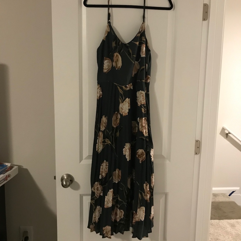 Green Floral Midi Dress